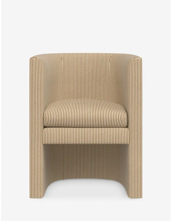 Enfield Dining Chair-Ochre Stripe