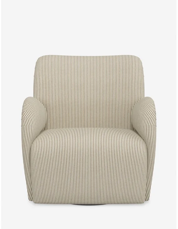 Baird Swivel Chair - Tan Stripe