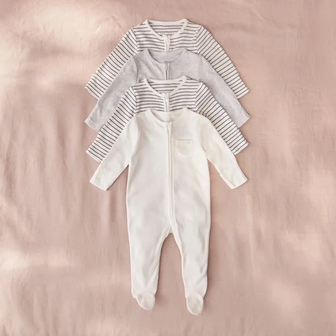 Clever Zip Baby Pajamas 4 Pack