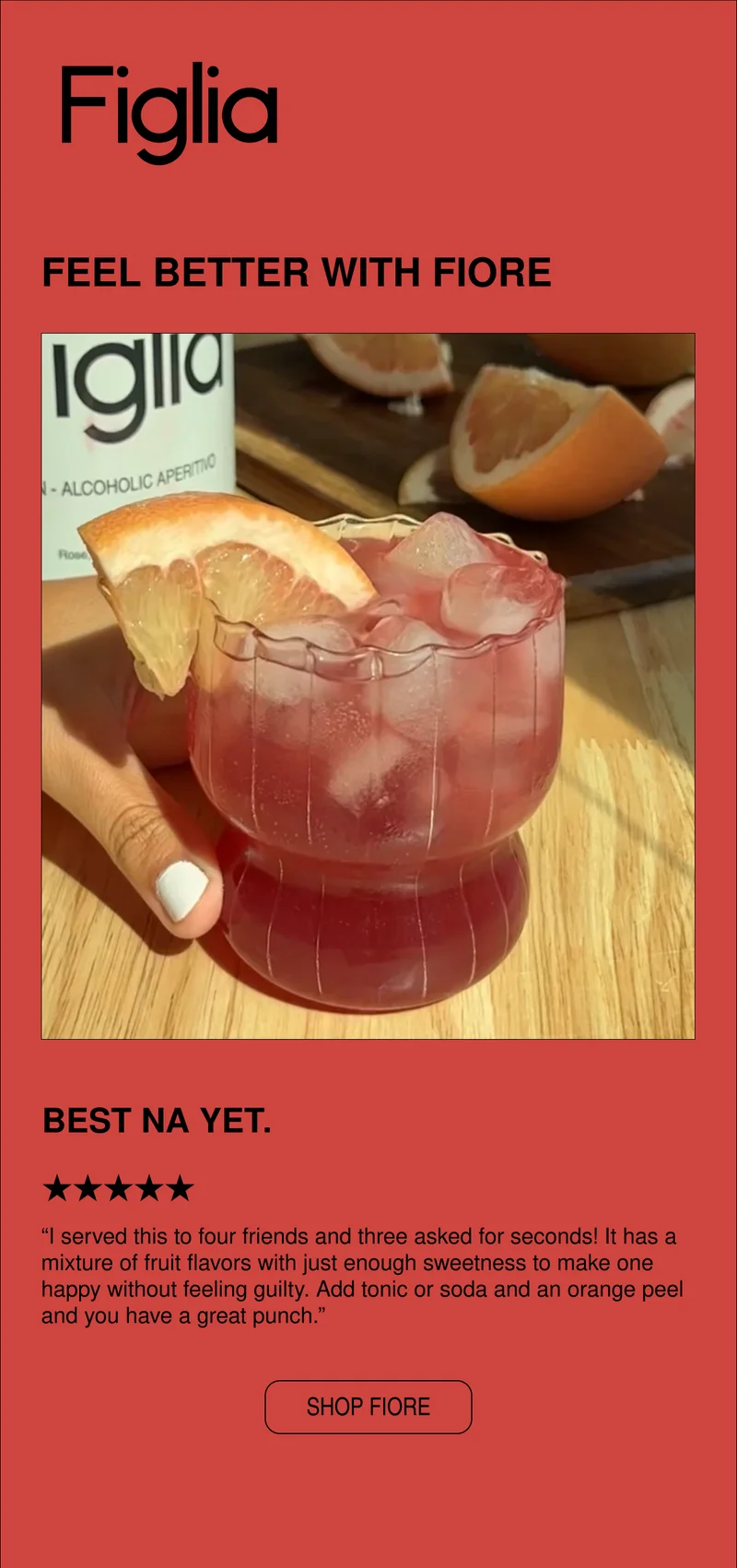 “I served this to four friends and three asked for seconds! It has a mixture of fruit flavors with just enough sweetness to make one happy without feeling guilty. Add tonic or soda and an orange peel and you have a great punch.”