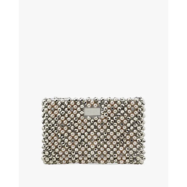 Purl Flower Beaded Mini Shoulder Bag