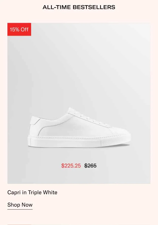 Capri in Triple White. Shop Now