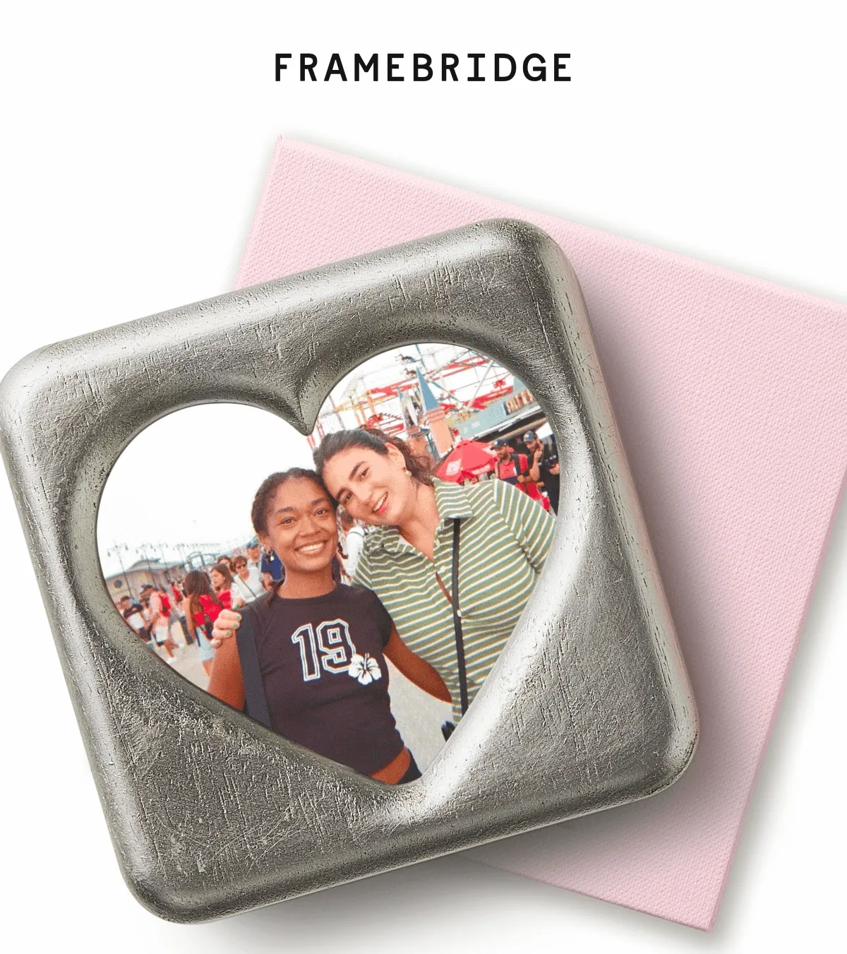 Let’s be real: There’s no love quite like the one between you and your best friends. Celebrating Galentine’s Day this week? Shop our Gift & Go styles IRL. Simply walk into your local Framebridge store with a digital photo, and walk out in minutes with your photo printed, framed, and beautifully gift wrapped.