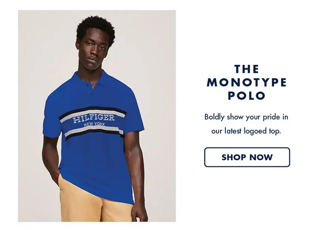 The monotype polo                                            Bodly show your pride in our latest logoed top.                                            Shop now