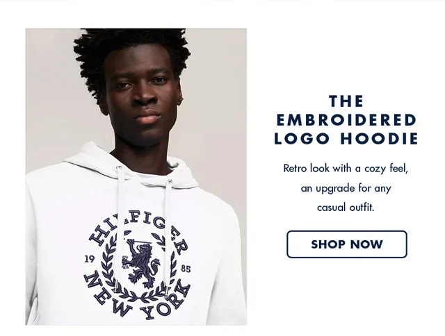 The embroidered logo hoodie                                            Retro look with a cozy feel, an upgrade for any casual outfit.                                            Shop now