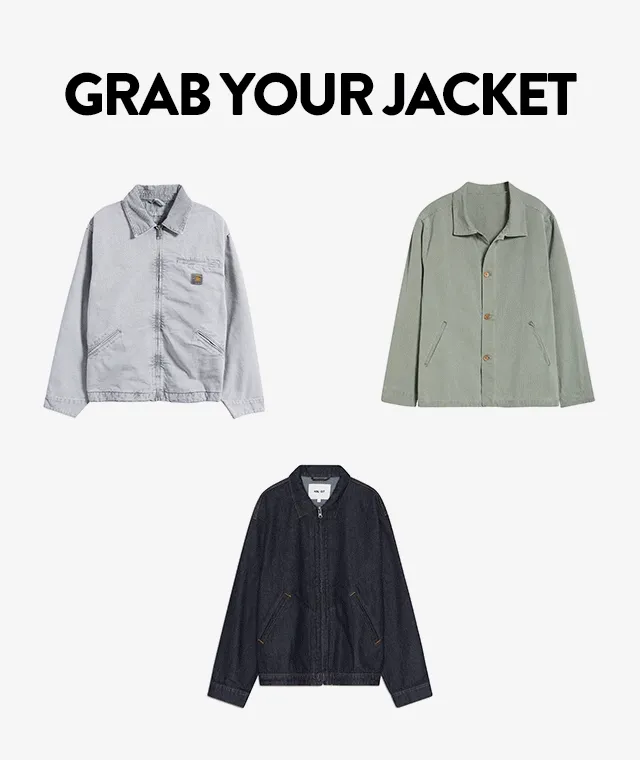 Fall shirt jackets, chore coats, vest and bomber jackets.