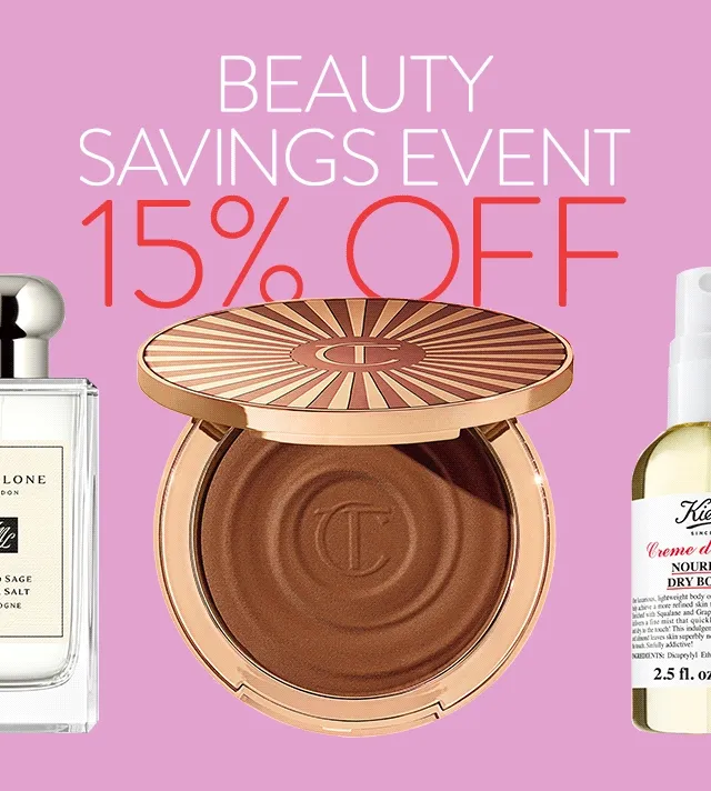 Beauty savings event: 15% off.