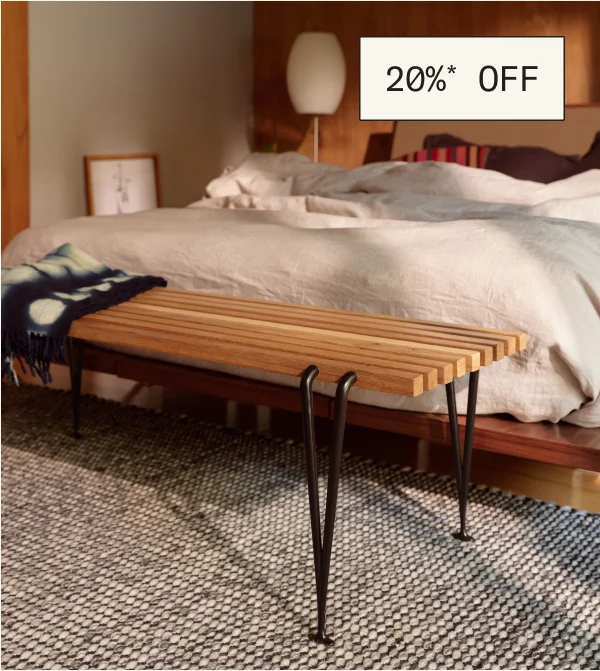 Save 20%* on The Acton Slat Bench
