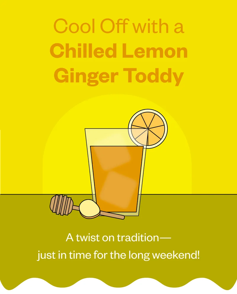 Cool off with a Chilled Lemon Ginger Toddy A twist on tradition-justin time for the long weekend! Cool off with a Chilled Lemon Ginger Toddy A twist on tradition-justin time for the long weekend!