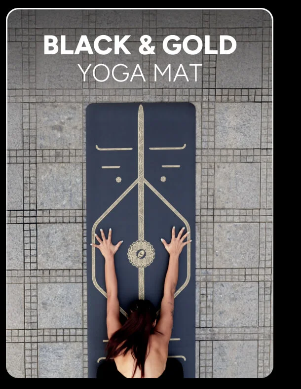 Black & Gold Yoga Mat