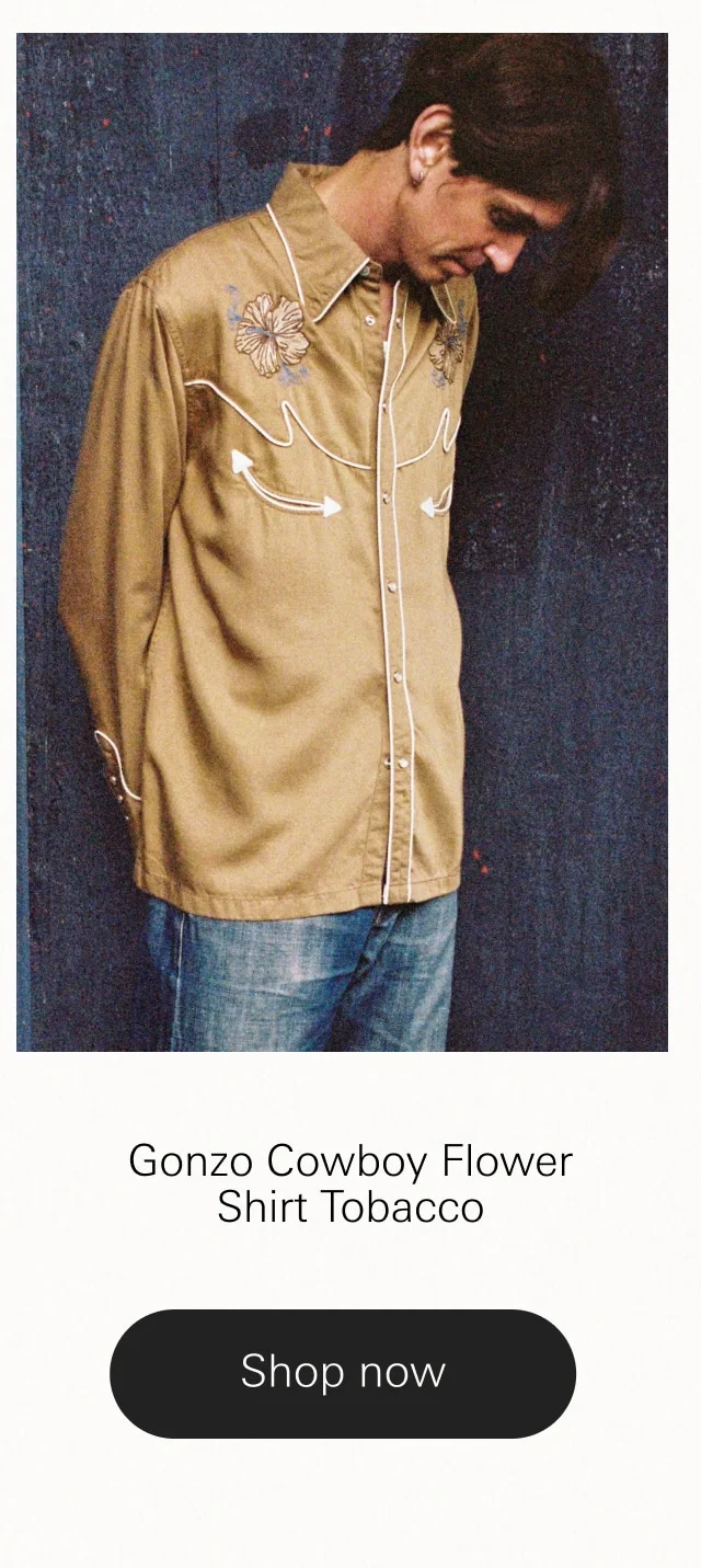 Gonzo Cowboy Flower Shirt Tobacco