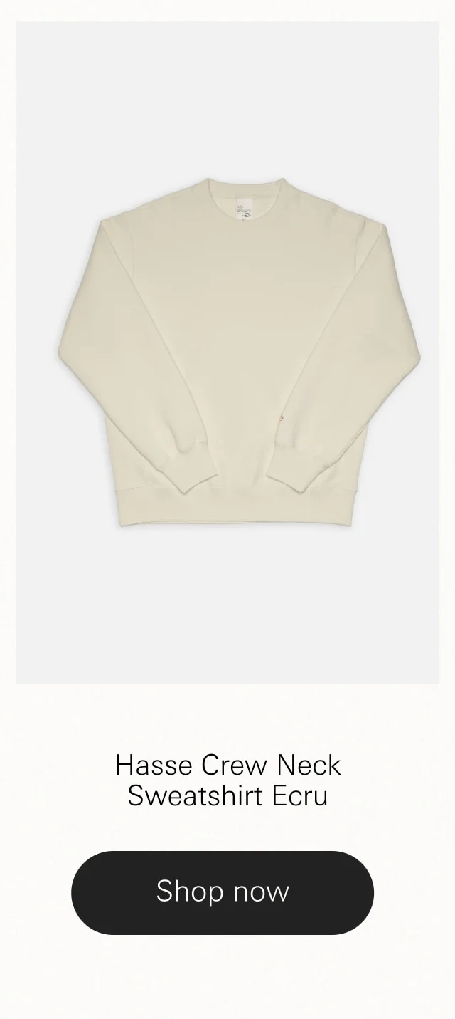 Hasse Crew Neck Sweatshirt Ecru