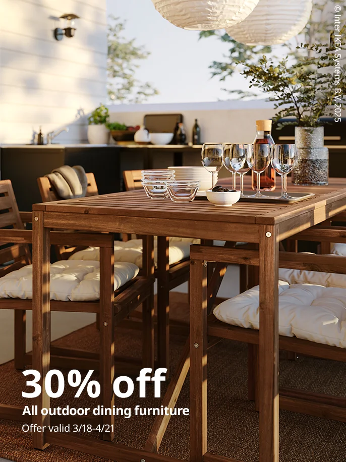 30% off All outdoor dining furniture