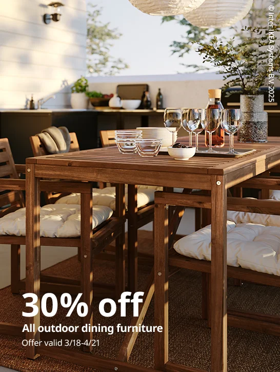 30% off All outdoor dining furniture