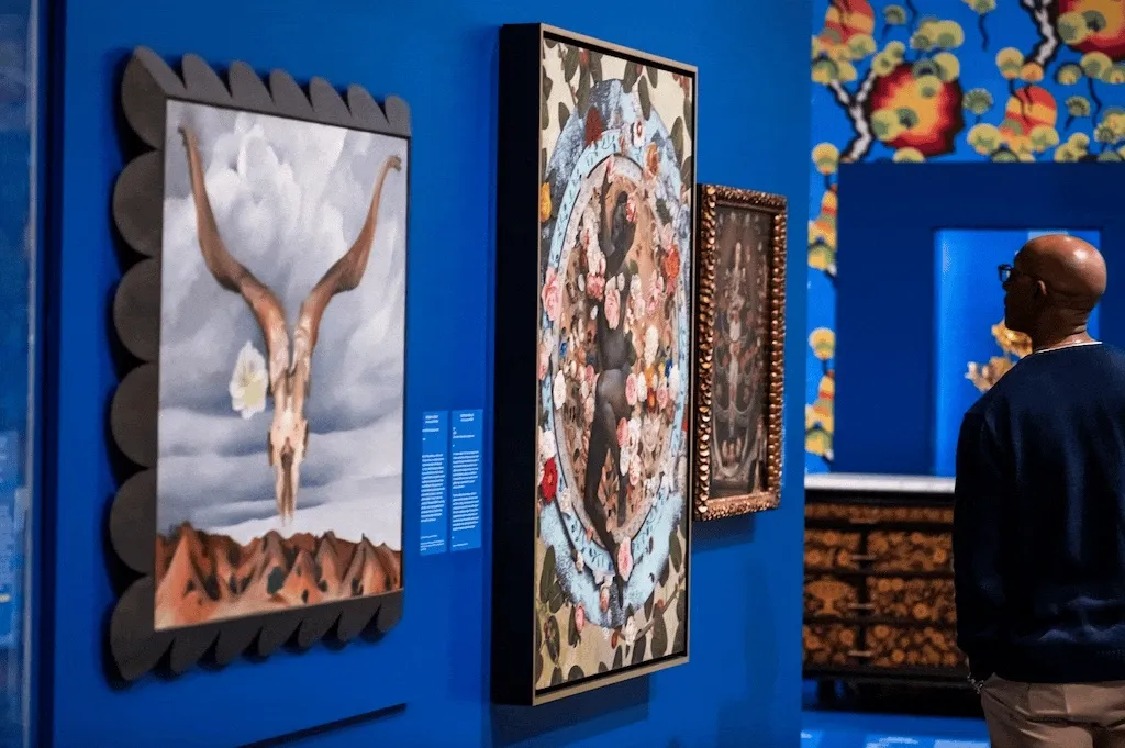 A GIF of visitors exploring the Museum in various galleries