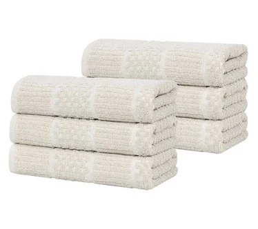 Superior Naples 6PC Cotton Blend Solid Hand Towel Set