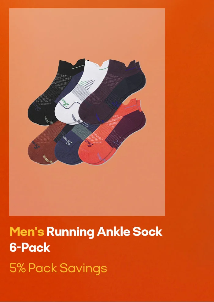 Men's Running Ankle Sock 6-Pack 5% Pack Savings