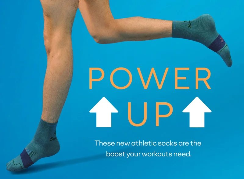 POWER UP. These new athletic socks are the boost your workouts need.