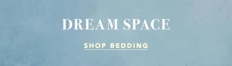 dream space, shop bedding