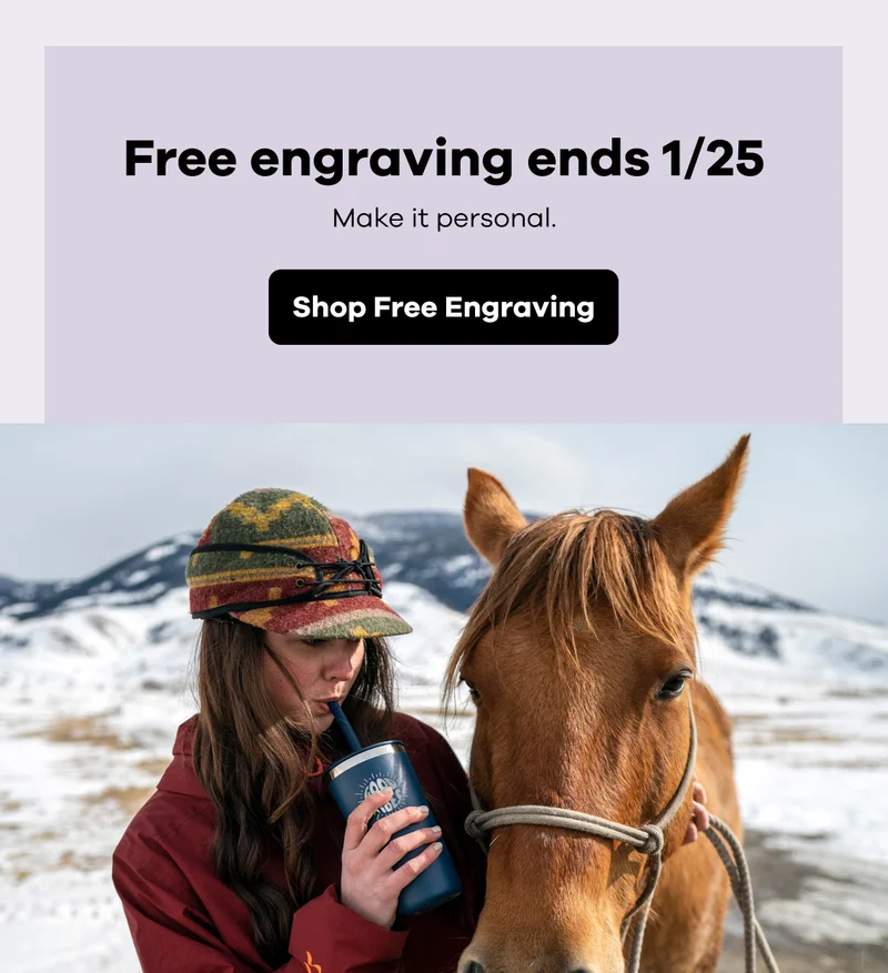 Free engraving ends 1/25.  Make it personal. | Shop Free Engraving