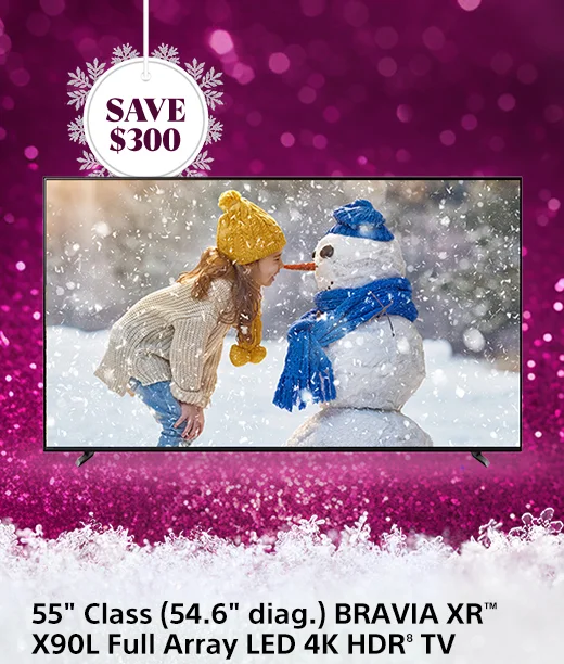 Save $300 | 55" Class (54.6" diag.) BRAVIA XR™ X90L Full Array LED 4K HDR(8) TV