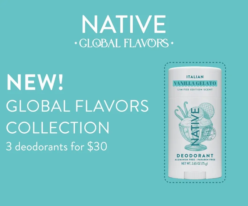 new global flavors collection 3 deodorants for $30