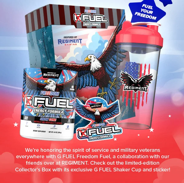 Limited Edition Collector's Box with Its Exclusive G FUEL Shaker Cup and Sticker