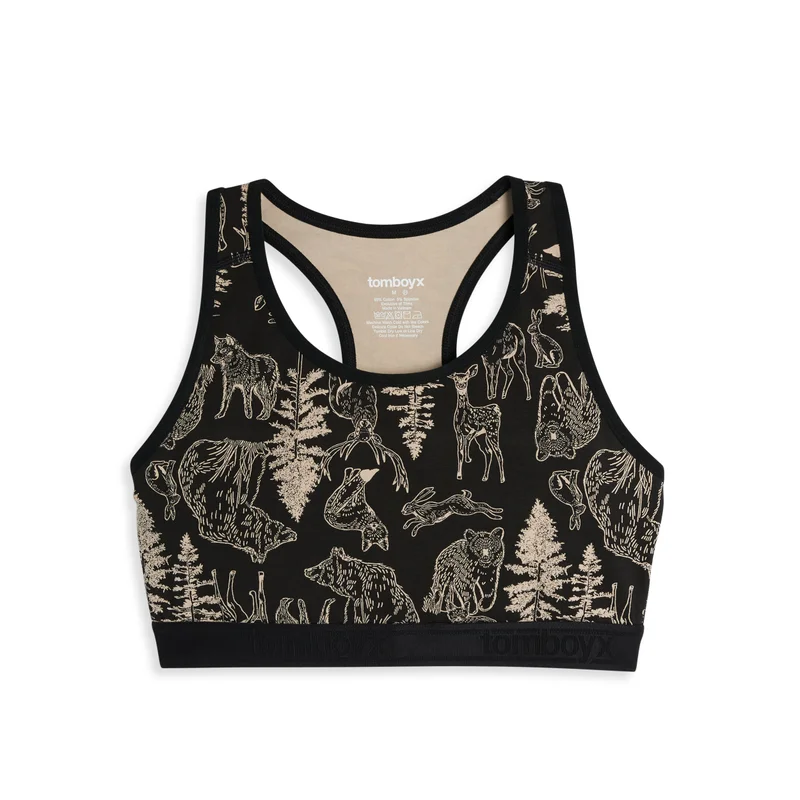 Image of Racerback Soft Bra - Frosted Fauna