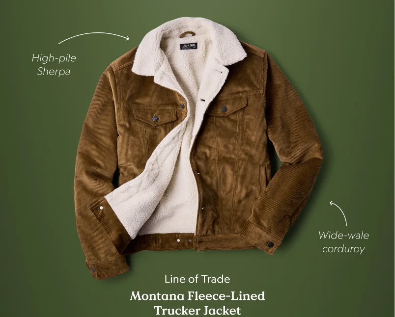 The Montana Fleece-Lined Corduroy Trucker Jacket