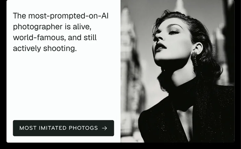 Most Prompted Photographers in AI