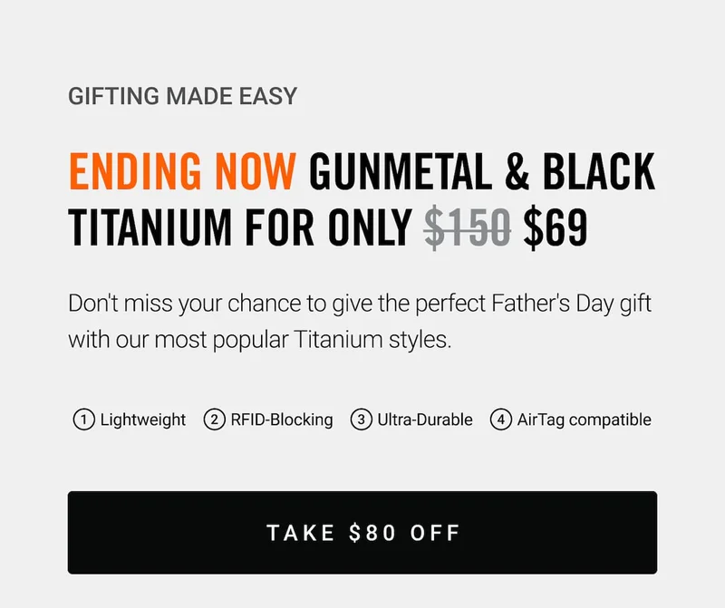 Ending Now | Titanium Wallets for only $69