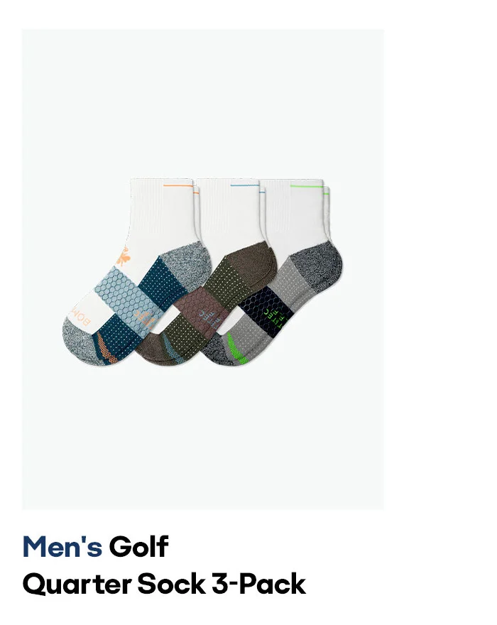 Men's Golf Quarter Sock 3-Pack