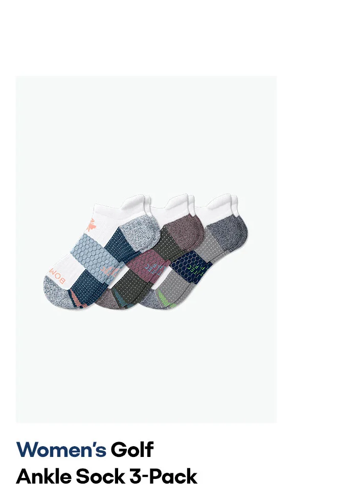 Women's Golf Ankle Sock 3-Pack