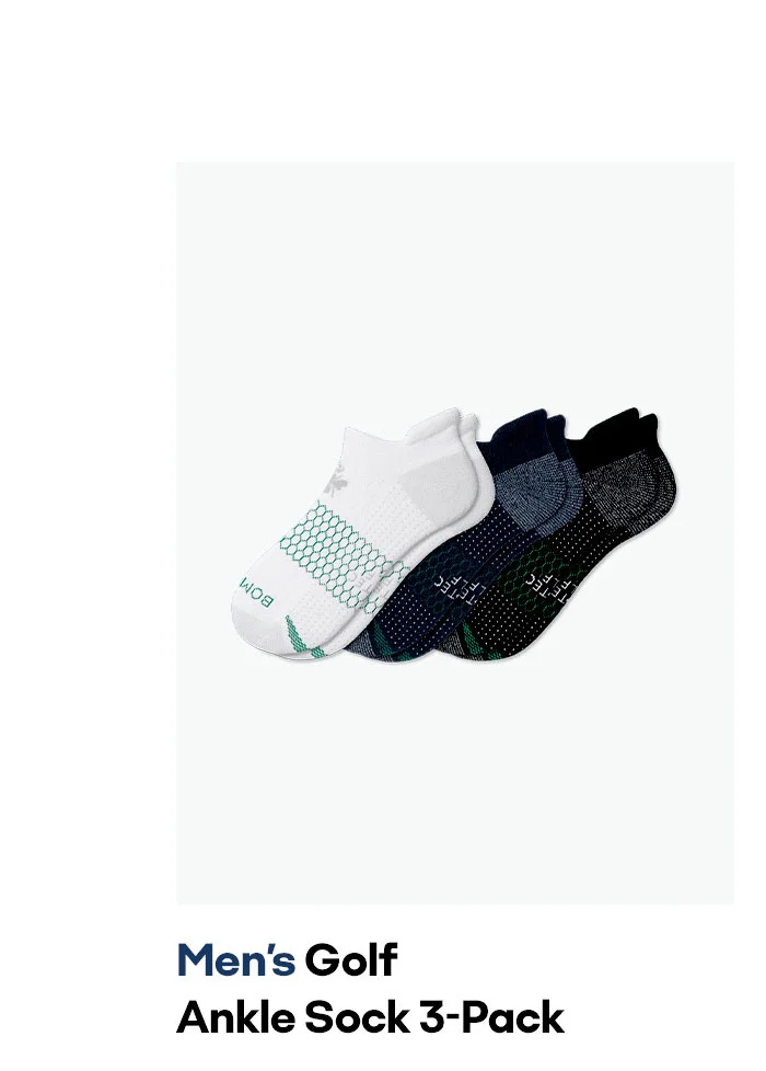 Men's Golf Ankle Sock 3-Pack
