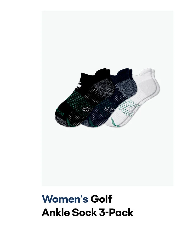 Women's Golf Ankle Sock 3-Pack