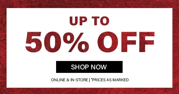 Up to 50% off