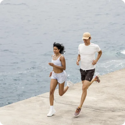 A photo of runners wearing Vuori clothes