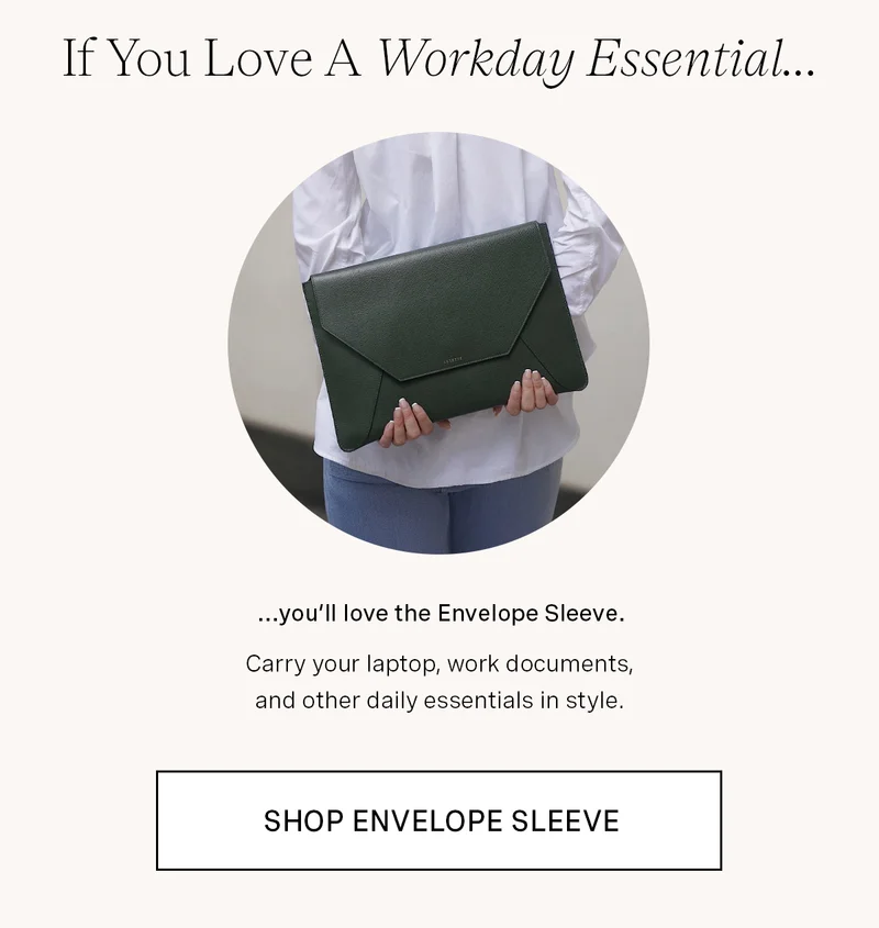 Envelope Sleeve in Pebbled Forest
