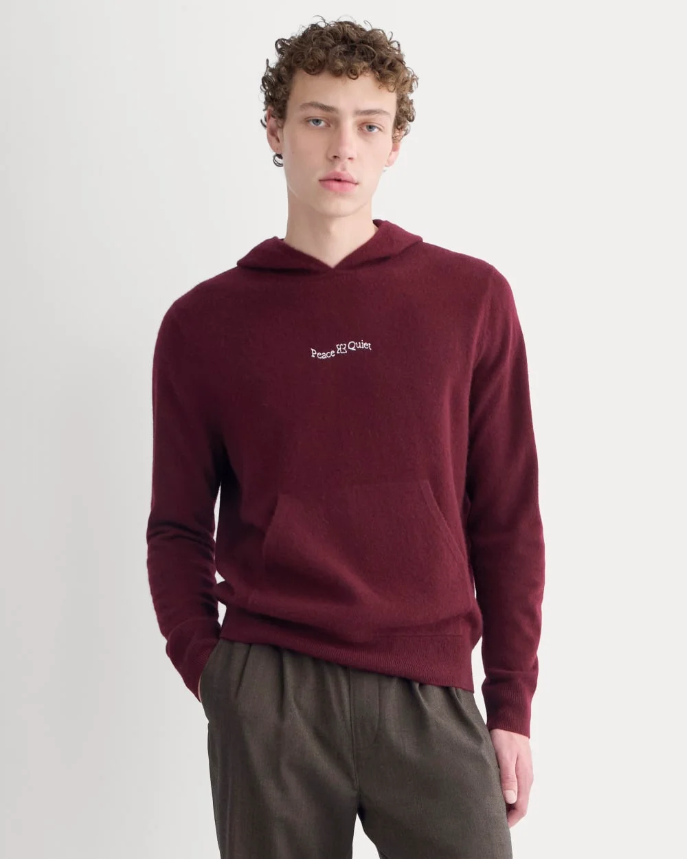 Image of Everlane x Peace & Quiet Cashmere Hoodie | Wine