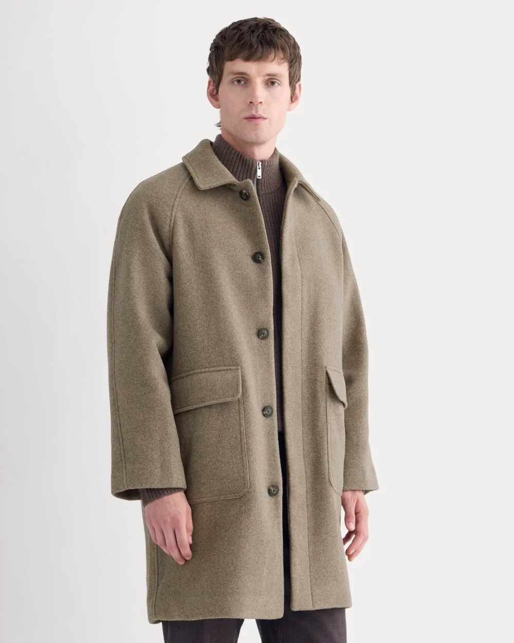 Image of ReWool Car Coat | Heather Taupe