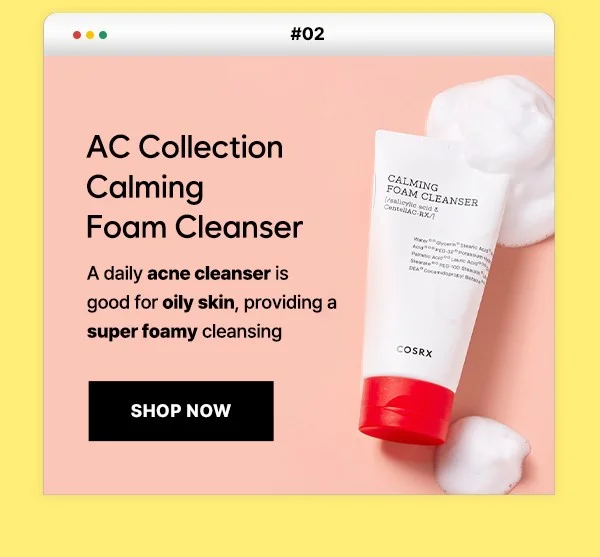 AC collection calming foam cleanser