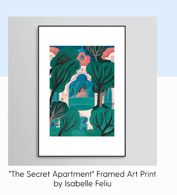 The Secret Apartment - Framed Art Print by Isabelle Feliu
