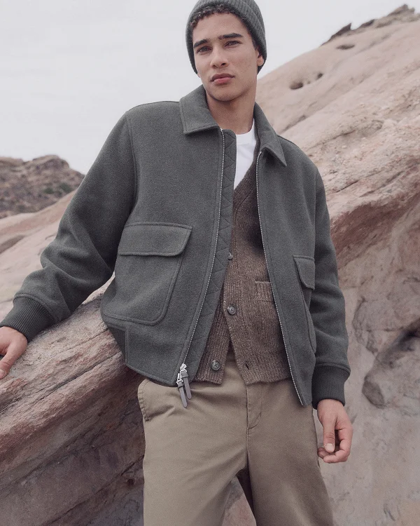 Image | ReWool Flight Jacket | Heather Beech