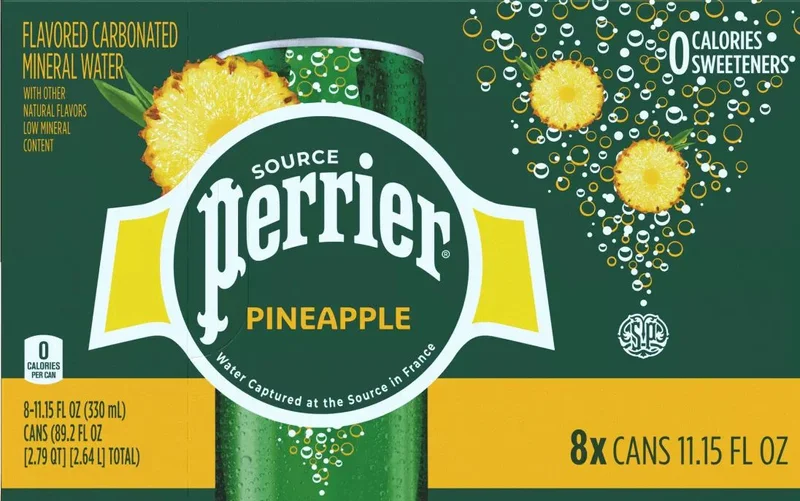 Image of Perrier Pineapple Natural Sparkling Mineral Water (8 Pack)