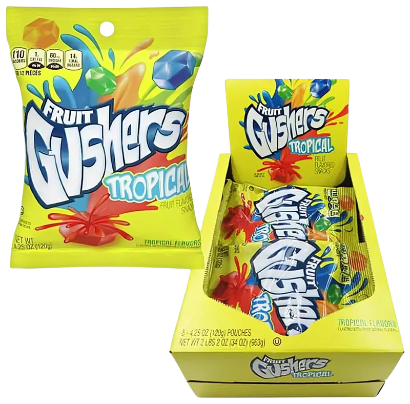 Image of Gushers! Fruit Flavored Snacks - Tropical (8 CT)