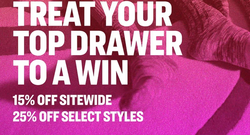 25% Off Select Styles, 15% Off Sitewide