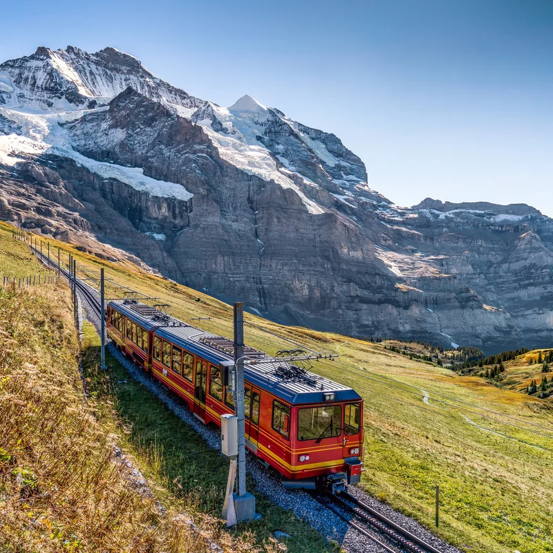 Train en route to Jungfraujoch, Switzerland