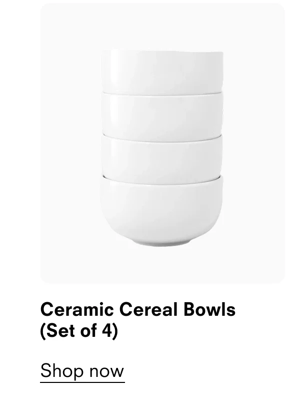 Ceramic Cereal Bowls (Set of 4)