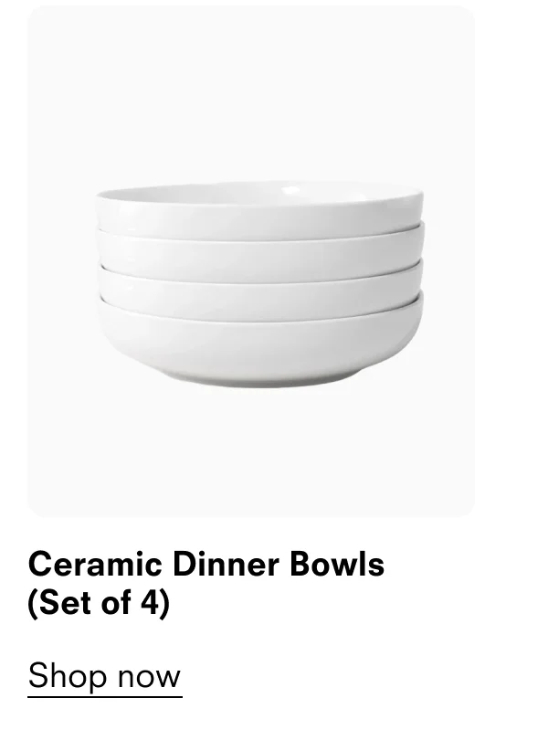 Ceramic Dinner Bowls (Set of 4)