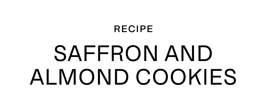 Saffron and almond cookies